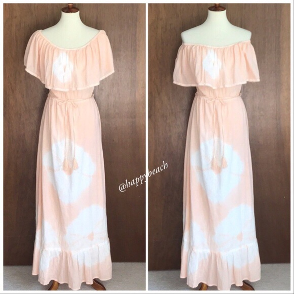 Billabong Maxi Tie Dye Off-The-Shoulder Dress